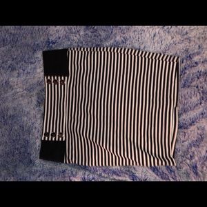 black and white skirt